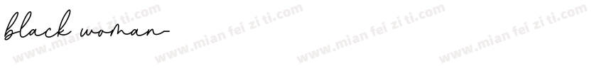 black woman字体转换